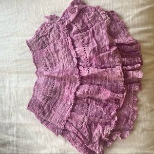 Love Shack Fancy Ruffle Mini Skirt
